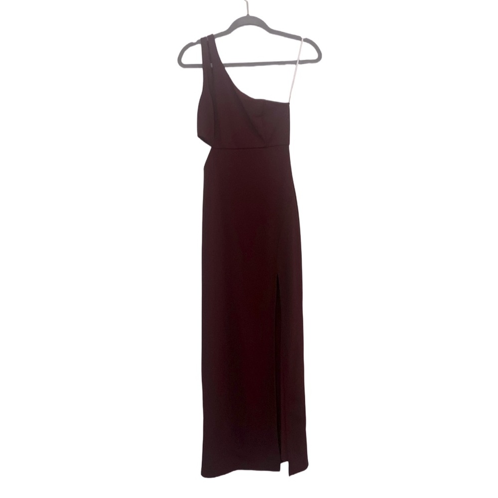 Lulus burgundy, one shoulder dress